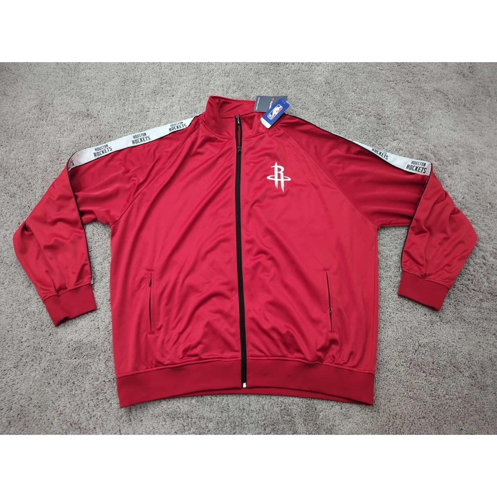 Houston Rockets Track Jacket Mens 4XT TALL‎ Full Zip NBA Fanatics Red #2